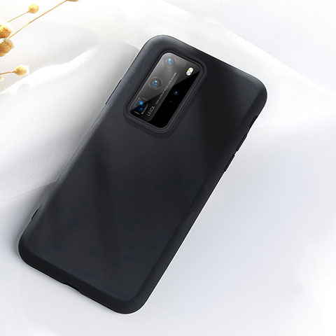 Silikon Hülle Handyhülle Ultra Dünn Schutzhülle 360 Grad Tasche S07 für Huawei P40 Pro Schwarz