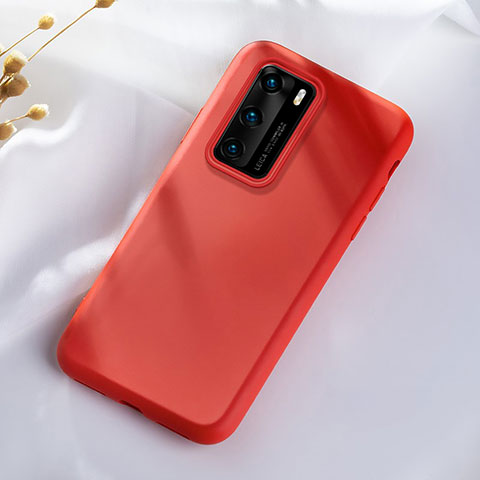 Silikon Hülle Handyhülle Ultra Dünn Schutzhülle 360 Grad Tasche S07 für Huawei P40 Rot