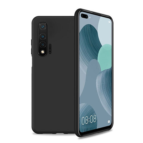 Silikon Hülle Handyhülle Ultra Dünn Schutzhülle 360 Grad Tasche T01 für Huawei Nova 6 Schwarz