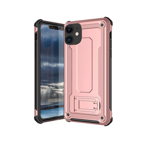 Silikon Hülle Handyhülle Ultra Dünn Schutzhülle 360 Grad Tasche Z01 für Apple iPhone 11 Rosegold