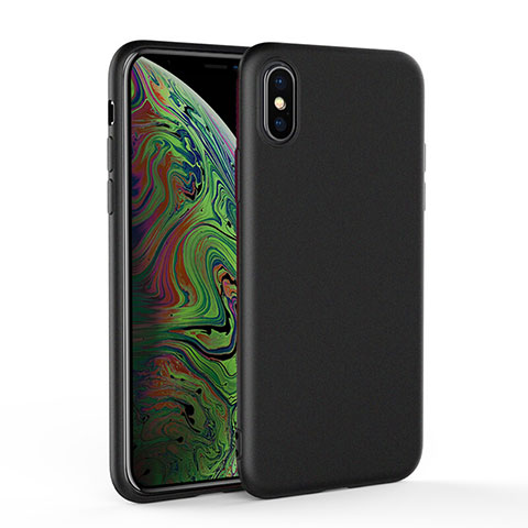 Silikon Hülle Handyhülle Ultra Dünn Schutzhülle C03 für Apple iPhone Xs Max Schwarz