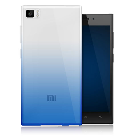 Silikon Hülle Handyhülle Ultra Dünn Schutzhülle Durchsichtig Farbverlauf für Xiaomi Mi 3 Blau