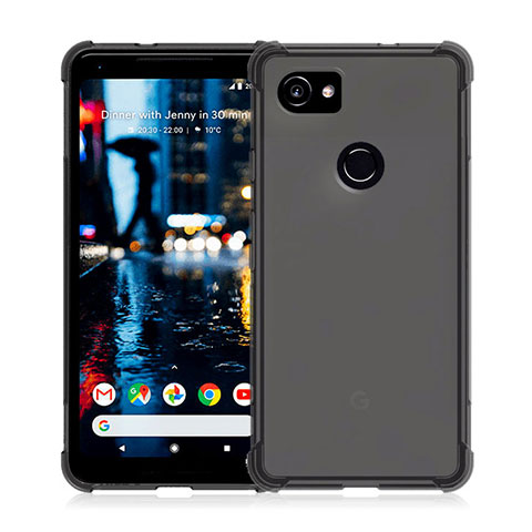 Silikon Hülle Handyhülle Ultra Dünn Schutzhülle Durchsichtig Transparent für Google Pixel 2 XL Grau