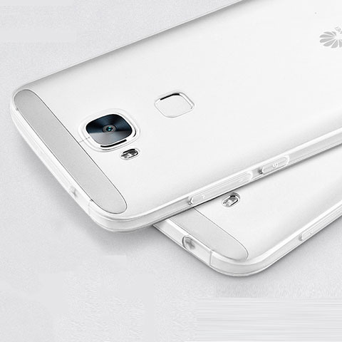 Silikon Hülle Handyhülle Ultra Dünn Schutzhülle Durchsichtig Transparent für Huawei G7 Plus Weiß