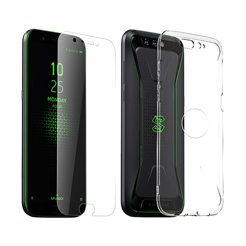 Silikon Hülle Handyhülle Ultra Dünn Schutzhülle Durchsichtig Transparent mit Schutzfolie für Xiaomi Black Shark Klar