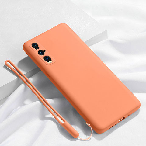 Silikon Hülle Handyhülle Ultra Dünn Schutzhülle Flexible 360 Grad Ganzkörper Tasche C01 für Oppo Find X2 Orange