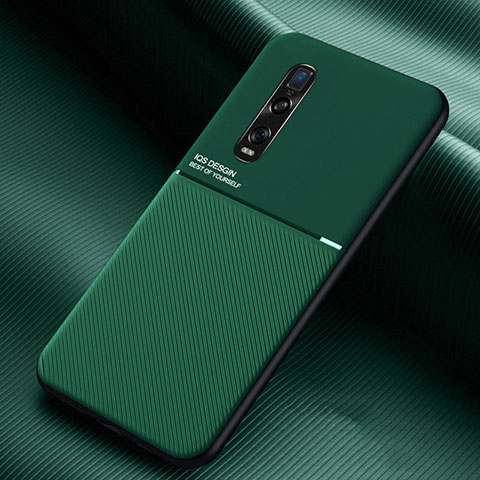 Silikon Hülle Handyhülle Ultra Dünn Schutzhülle Flexible 360 Grad Ganzkörper Tasche C01 für Oppo Find X2 Pro Grün