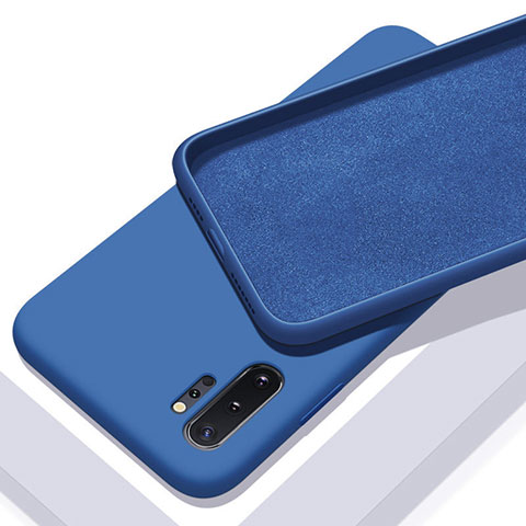 Silikon Hülle Handyhülle Ultra Dünn Schutzhülle Flexible 360 Grad Ganzkörper Tasche C01 für Samsung Galaxy Note 10 Plus Blau