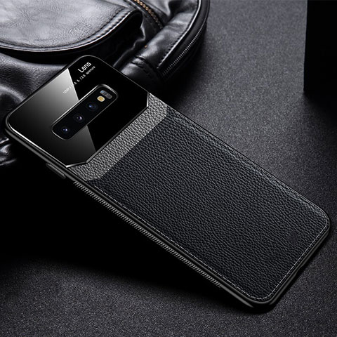 Silikon Hülle Handyhülle Ultra Dünn Schutzhülle Flexible 360 Grad Ganzkörper Tasche C01 für Samsung Galaxy S10 5G Schwarz