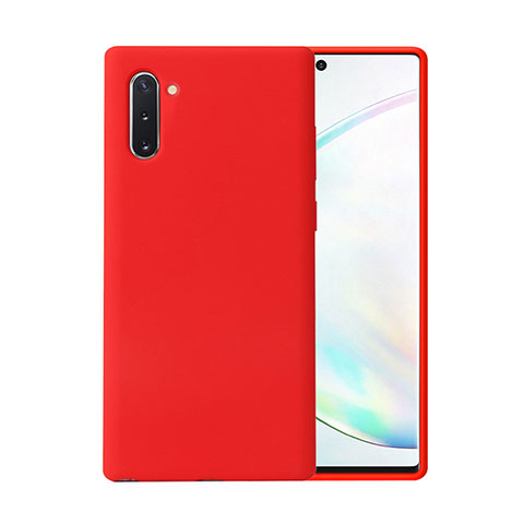 Silikon Hülle Handyhülle Ultra Dünn Schutzhülle Flexible 360 Grad Ganzkörper Tasche C02 für Samsung Galaxy Note 10 Rot