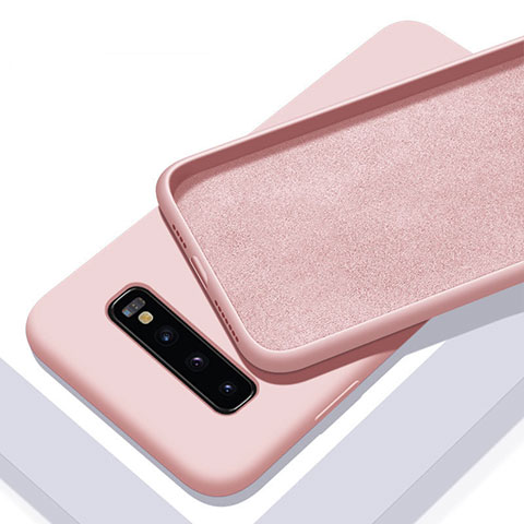 Silikon Hülle Handyhülle Ultra Dünn Schutzhülle Flexible 360 Grad Ganzkörper Tasche C02 für Samsung Galaxy S10 Plus Rosa