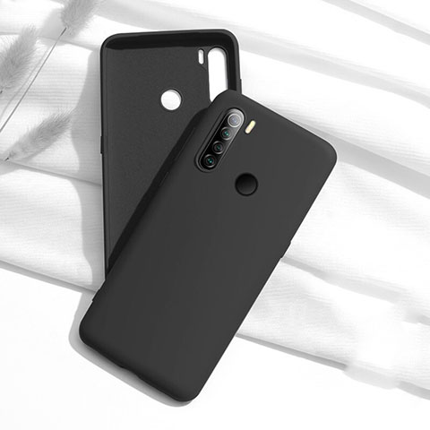 Silikon Hülle Handyhülle Ultra Dünn Schutzhülle Flexible 360 Grad Ganzkörper Tasche C02 für Xiaomi Redmi Note 8 (2021) Schwarz