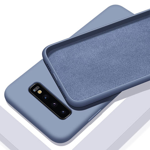 Silikon Hülle Handyhülle Ultra Dünn Schutzhülle Flexible 360 Grad Ganzkörper Tasche C03 für Samsung Galaxy S10 5G Violett