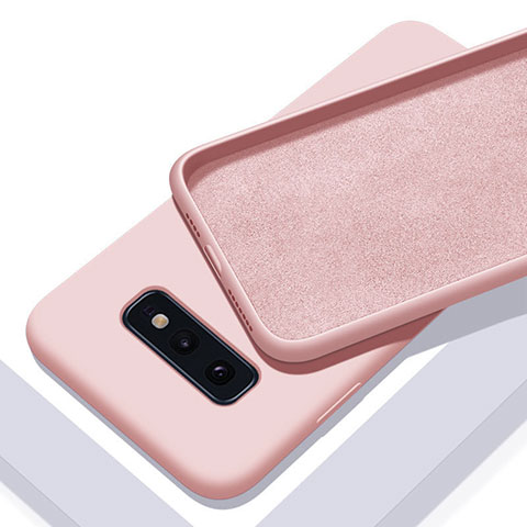 Silikon Hülle Handyhülle Ultra Dünn Schutzhülle Flexible 360 Grad Ganzkörper Tasche C03 für Samsung Galaxy S10e Rosa