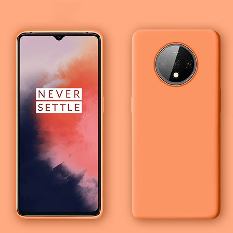 Silikon Hülle Handyhülle Ultra Dünn Schutzhülle Flexible 360 Grad Ganzkörper Tasche C04 für OnePlus 7T Orange