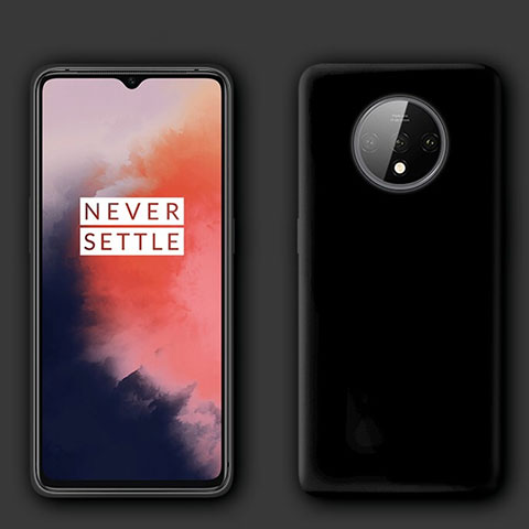 Silikon Hülle Handyhülle Ultra Dünn Schutzhülle Flexible 360 Grad Ganzkörper Tasche C04 für OnePlus 7T Schwarz