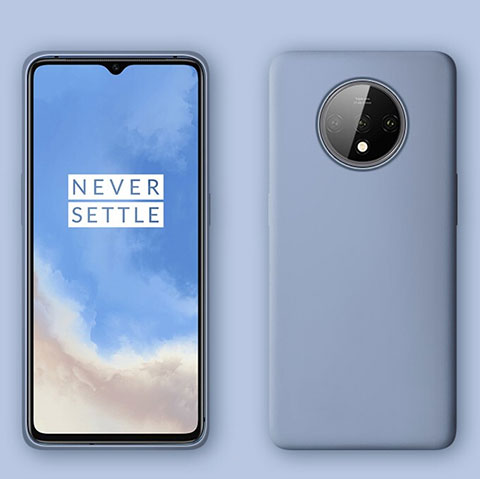 Silikon Hülle Handyhülle Ultra Dünn Schutzhülle Flexible 360 Grad Ganzkörper Tasche C04 für OnePlus 7T Violett