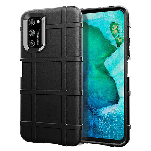 Silikon Hülle Handyhülle Ultra Dünn Schutzhülle Flexible 360 Grad Ganzkörper Tasche C05 für Huawei Honor V30 Pro 5G Schwarz