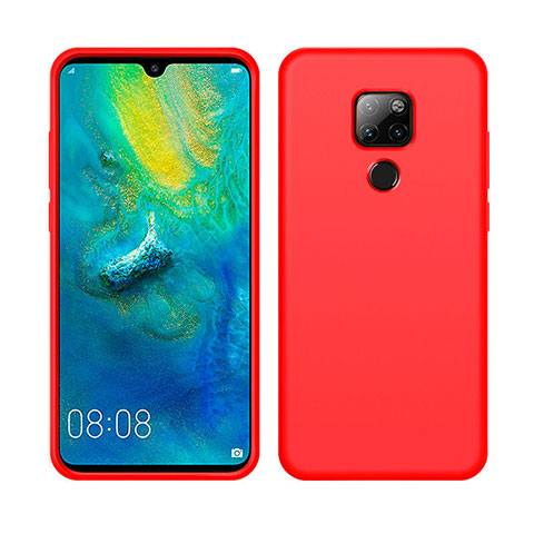 Silikon Hülle Handyhülle Ultra Dünn Schutzhülle Flexible 360 Grad Ganzkörper Tasche C05 für Huawei Mate 20 X 5G Rot