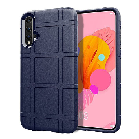 Silikon Hülle Handyhülle Ultra Dünn Schutzhülle Flexible 360 Grad Ganzkörper Tasche C05 für Huawei Nova 5 Pro Blau