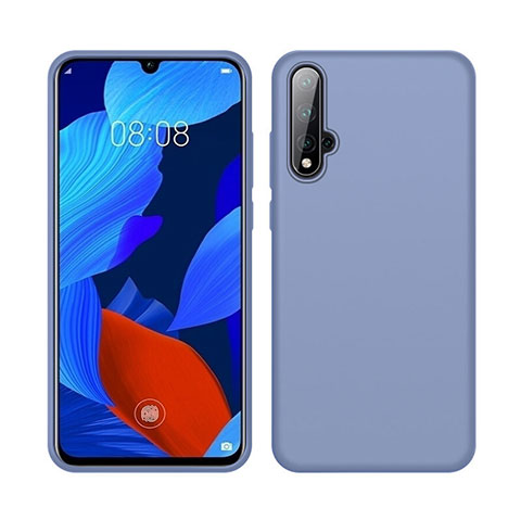 Silikon Hülle Handyhülle Ultra Dünn Schutzhülle Flexible 360 Grad Ganzkörper Tasche C06 für Huawei Nova 5 Grau