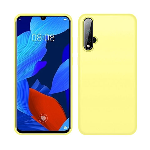 Silikon Hülle Handyhülle Ultra Dünn Schutzhülle Flexible 360 Grad Ganzkörper Tasche C06 für Huawei Nova 5 Pro Gelb