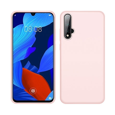 Silikon Hülle Handyhülle Ultra Dünn Schutzhülle Flexible 360 Grad Ganzkörper Tasche C06 für Huawei Nova 5 Pro Rosa