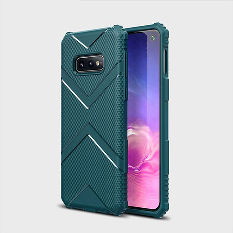 Silikon Hülle Handyhülle Ultra Dünn Schutzhülle Flexible 360 Grad Ganzkörper Tasche C07 für Samsung Galaxy S10e Grün