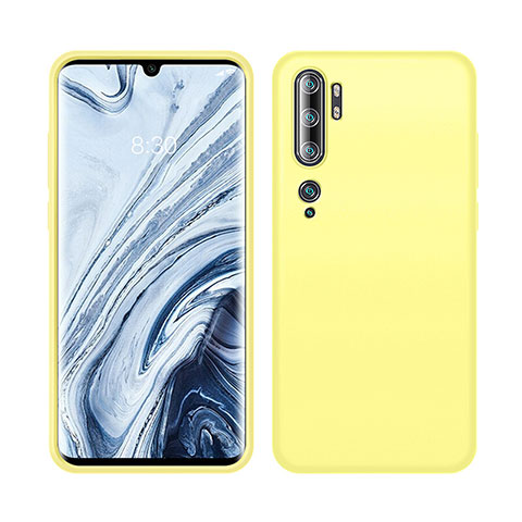 Silikon Hülle Handyhülle Ultra Dünn Schutzhülle Flexible 360 Grad Ganzkörper Tasche C08 für Xiaomi Mi Note 10 Pro Gelb