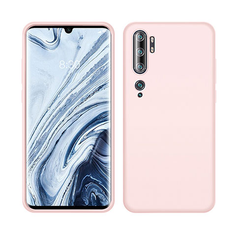 Silikon Hülle Handyhülle Ultra Dünn Schutzhülle Flexible 360 Grad Ganzkörper Tasche C08 für Xiaomi Mi Note 10 Rosa