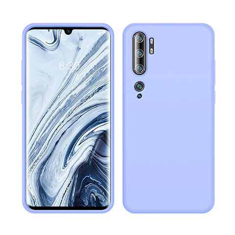 Silikon Hülle Handyhülle Ultra Dünn Schutzhülle Flexible 360 Grad Ganzkörper Tasche C08 für Xiaomi Mi Note 10 Violett