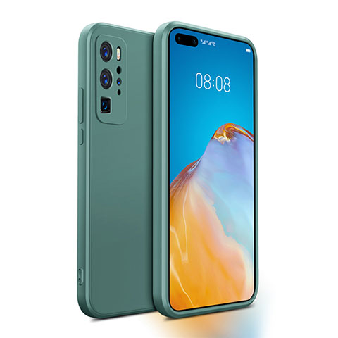 Silikon Hülle Handyhülle Ultra Dünn Schutzhülle Flexible 360 Grad Ganzkörper Tasche N01 für Huawei P40 Pro Nachtgrün