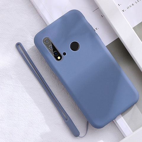 Silikon Hülle Handyhülle Ultra Dünn Schutzhülle Flexible 360 Grad Ganzkörper Tasche S05 für Huawei Nova 5i Hellblau