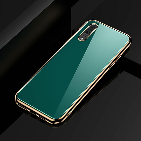 Silikon Hülle Handyhülle Ultra Dünn Schutzhülle Flexible Tasche C02 für Huawei P20 Cyan