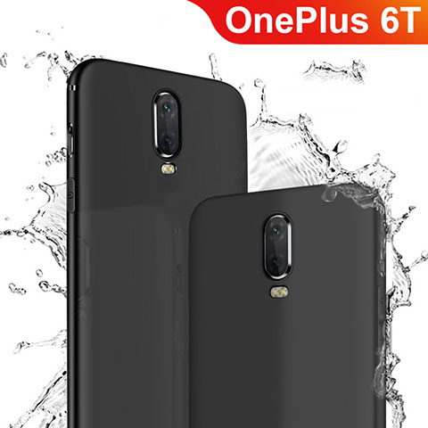 Silikon Hülle Handyhülle Ultra Dünn Schutzhülle für OnePlus 6T Schwarz