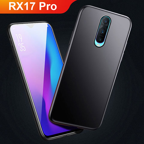 Silikon Hülle Handyhülle Ultra Dünn Schutzhülle P01 für Oppo RX17 Pro Schwarz