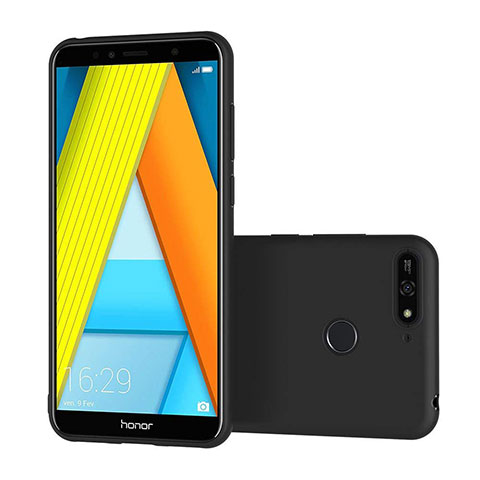 Silikon Hülle Handyhülle Ultra Dünn Schutzhülle S02 für Huawei Y6 (2018) Schwarz