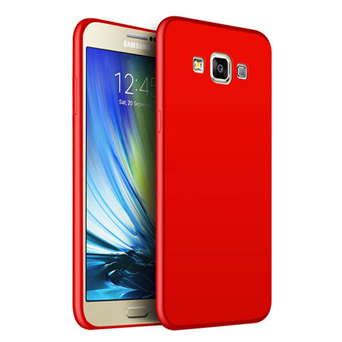 Silikon Hülle Handyhülle Ultra Dünn Schutzhülle S02 für Samsung Galaxy A7 SM-A700 Rot