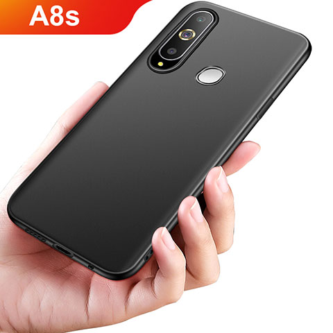 Silikon Hülle Handyhülle Ultra Dünn Schutzhülle S02 für Samsung Galaxy A8s SM-G8870 Schwarz