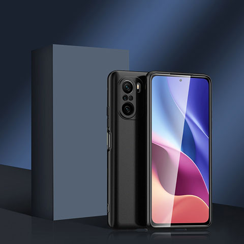 Silikon Hülle Handyhülle Ultra Dünn Schutzhülle S02 für Xiaomi Redmi K40 Pro 5G Schwarz