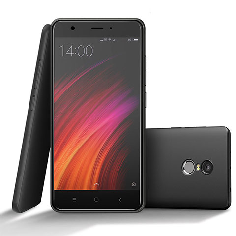 Silikon Hülle Handyhülle Ultra Dünn Schutzhülle S02 für Xiaomi Redmi Note 4 Schwarz