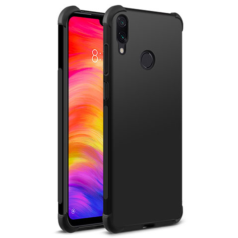 Silikon Hülle Handyhülle Ultra Dünn Schutzhülle S02 für Xiaomi Redmi Note 7 Pro Schwarz