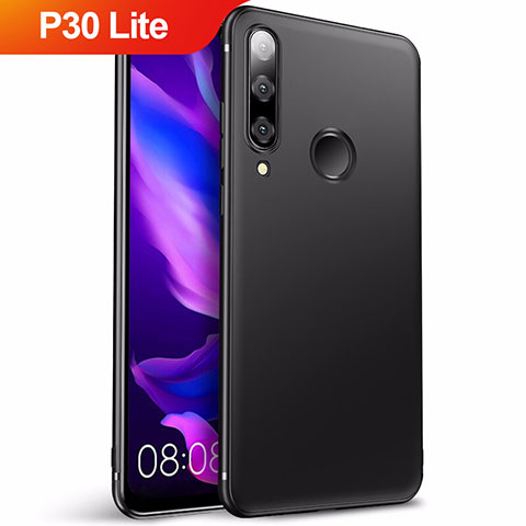 Silikon Hülle Handyhülle Ultra Dünn Schutzhülle S03 für Huawei P30 Lite XL Schwarz