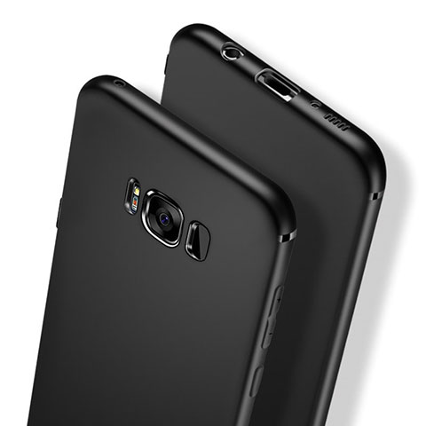 Silikon Hülle Handyhülle Ultra Dünn Schutzhülle S03 für Samsung Galaxy S8 Plus Schwarz