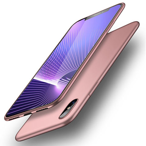 Silikon Hülle Handyhülle Ultra Dünn Schutzhülle S05 für Apple iPhone X Rosegold