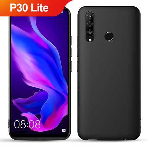 Silikon Hülle Handyhülle Ultra Dünn Schutzhülle S05 für Huawei P30 Lite Schwarz