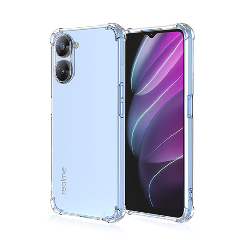 Silikon Hülle Handyhülle Ultra Dünn Schutzhülle Tasche Durchsichtig Transparent Farbverlauf für Realme 10S 5G Klar