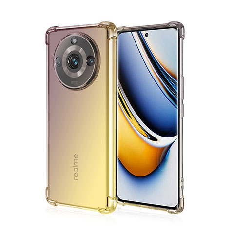 Silikon Hülle Handyhülle Ultra Dünn Schutzhülle Tasche Durchsichtig Transparent Farbverlauf für Realme 11 Pro 5G Gelb