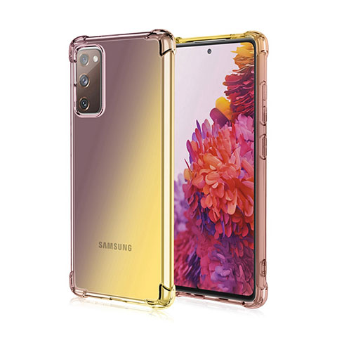 Silikon Hülle Handyhülle Ultra Dünn Schutzhülle Tasche Durchsichtig Transparent Farbverlauf G01 für Samsung Galaxy S20 FE 4G Braun