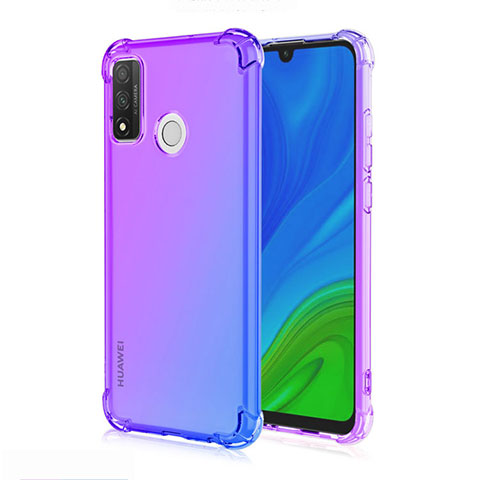 Silikon Hülle Handyhülle Ultra Dünn Schutzhülle Tasche Durchsichtig Transparent Farbverlauf H01 für Huawei Nova Lite 3 Plus Blau